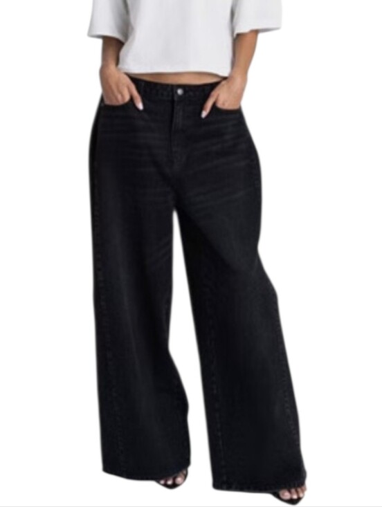 KBB by Kahlana Pants - KBB by KAHLANA Low-Rise Wide Leg 'The Rachel Jean' Sz 16